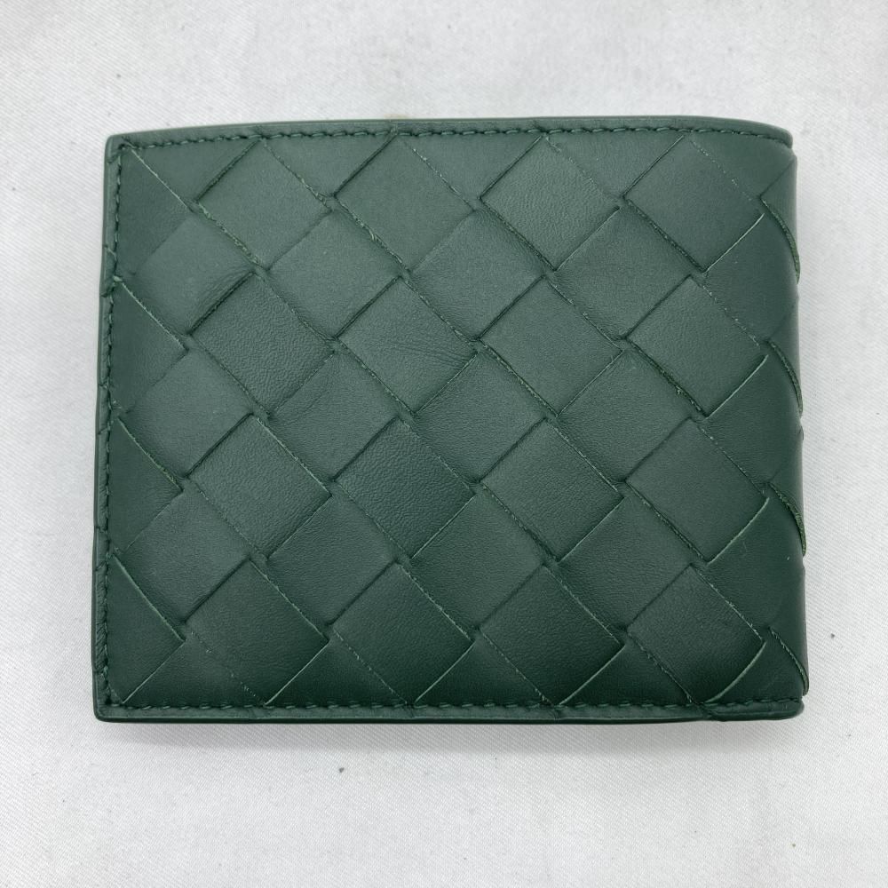 BOTTEGA VENETA イントレチャート 二つ折り財布 605721 グリーン ボッテガヴェネタ 19