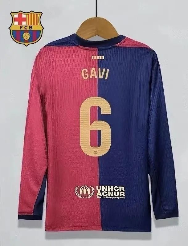 バルセロナ6番ガビホーム長袖24-25 ジャージ 長袖 サッカー ジャージ NO.6