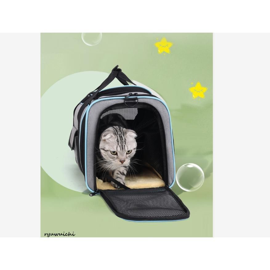 ペットキャリーバッグ 避難旅行軽量おしゃれ 小型犬 拡張型 拡張