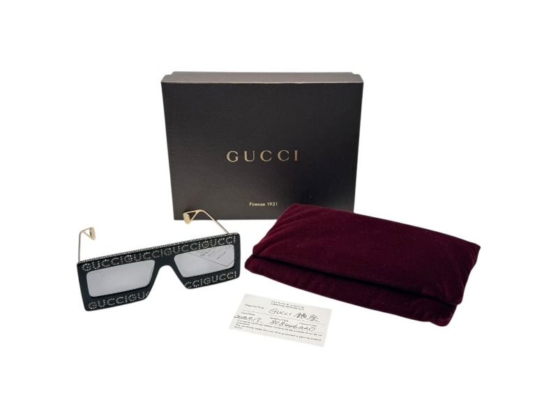 GUCCI グッチ サングラス GG0431S サイズ60□16 145 ブラック ゴールド