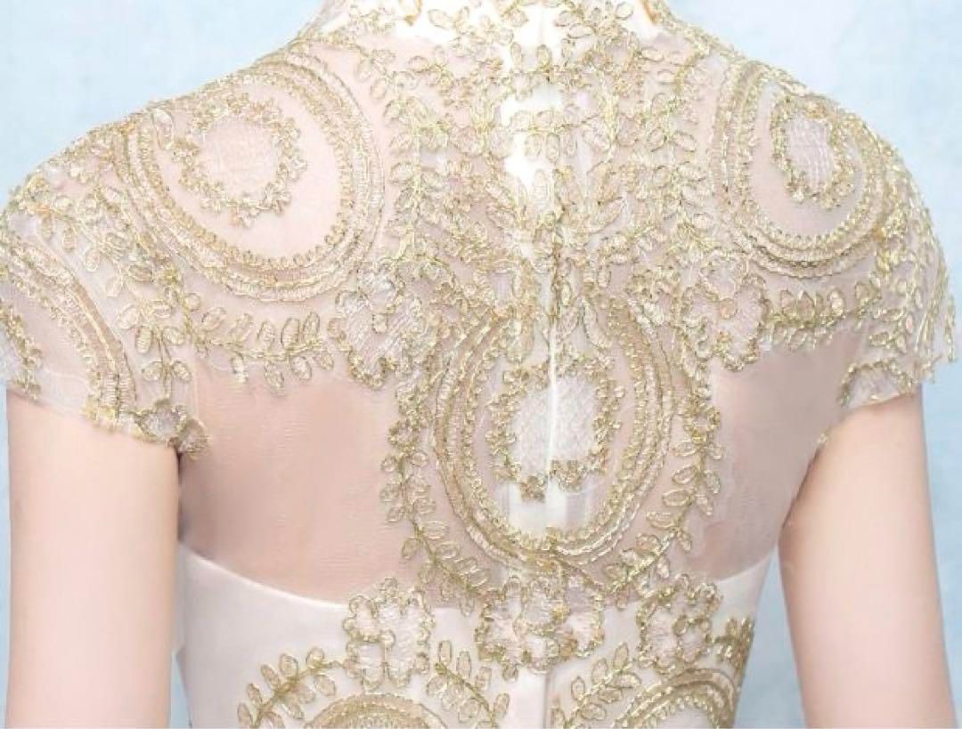 形は2種類 刺繍の美しいチュールイブニングドレス?.? - メルカリ