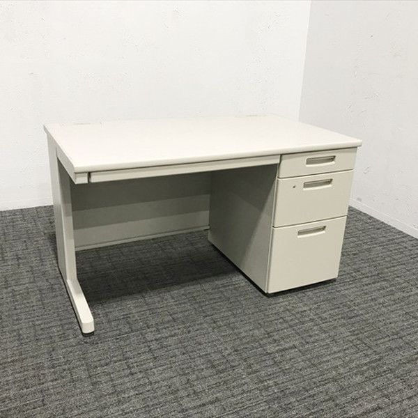 片袖デスク 3段袖 BS-E オフィスデスク W1200 コクヨ ナチュラルグレー