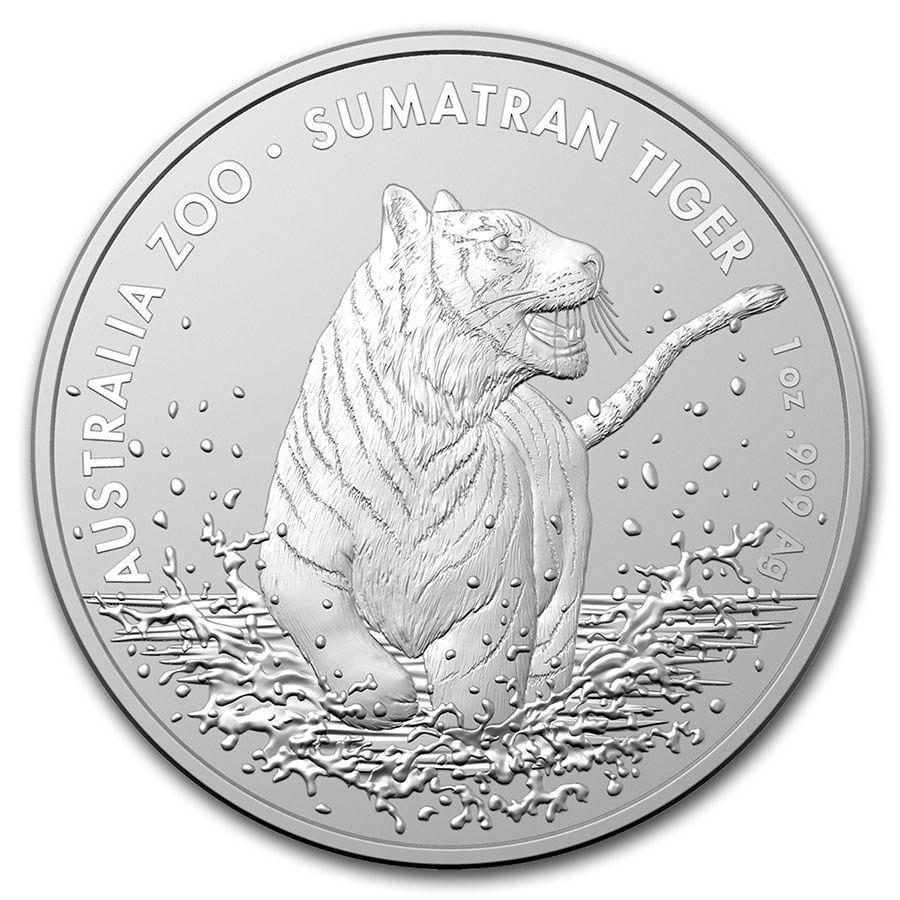 2020年 オーストラリア「スマトラトラ・虎 トラ」純銀 1オンス 銀貨 保証書・カプセル付き] 2020年 (新品) オーストラリア「スマトラ