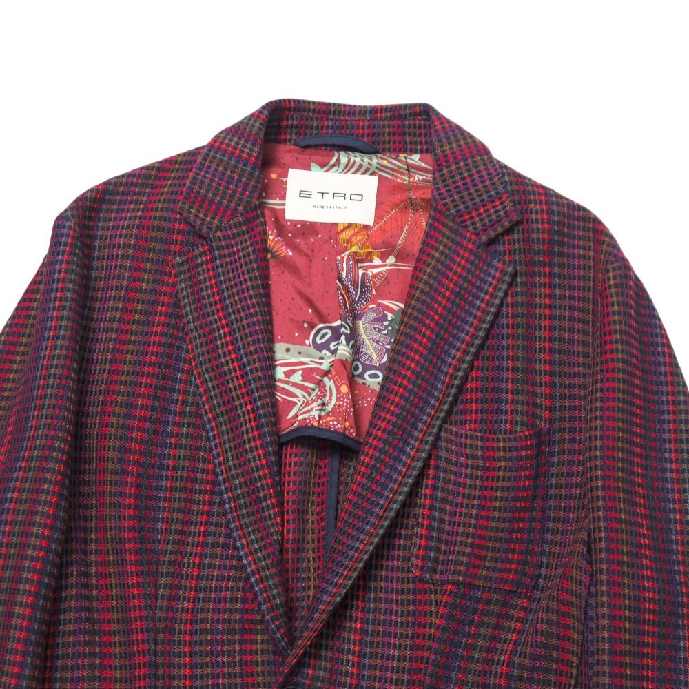 □美品□ETRO エトロ テーラードジャケット サイズXL ニット 総