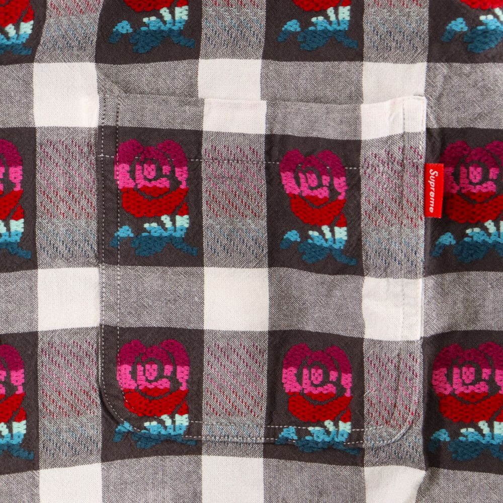 SUPREME (シュプリーム) 19SS Rose Buffalo Plaid Shirt ローズ