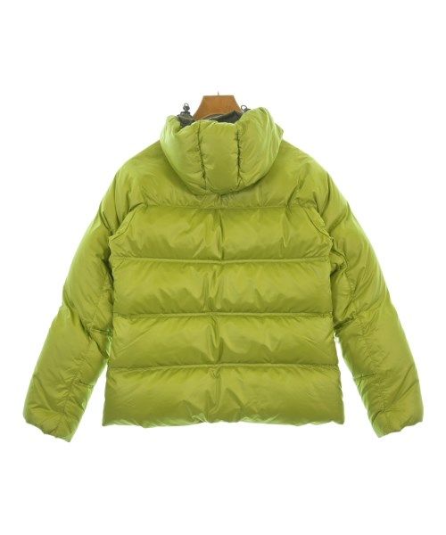 AIGLE切替本革ダウンベスト牛緑茶S新品未使用 AIGLE ダウンベスト ベスト 撥水 スタンドネック ジップアップ