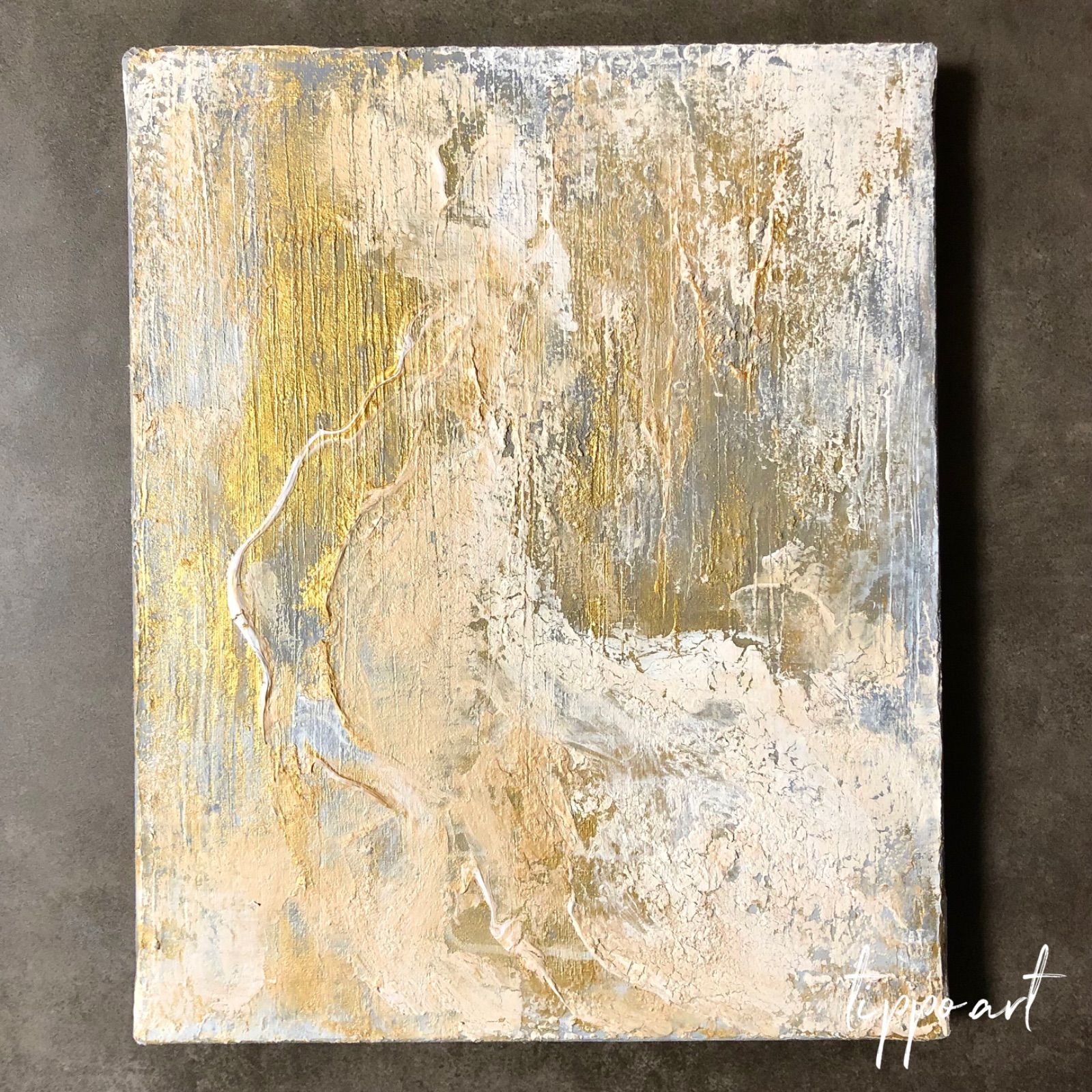 RENA F3サイズ　原画　絵 アート 抽象画 アートボード　キャンバス F3 275×225㎜「有」キャンバス アート 抽象画 tippo 絵 原画 - メルカリ