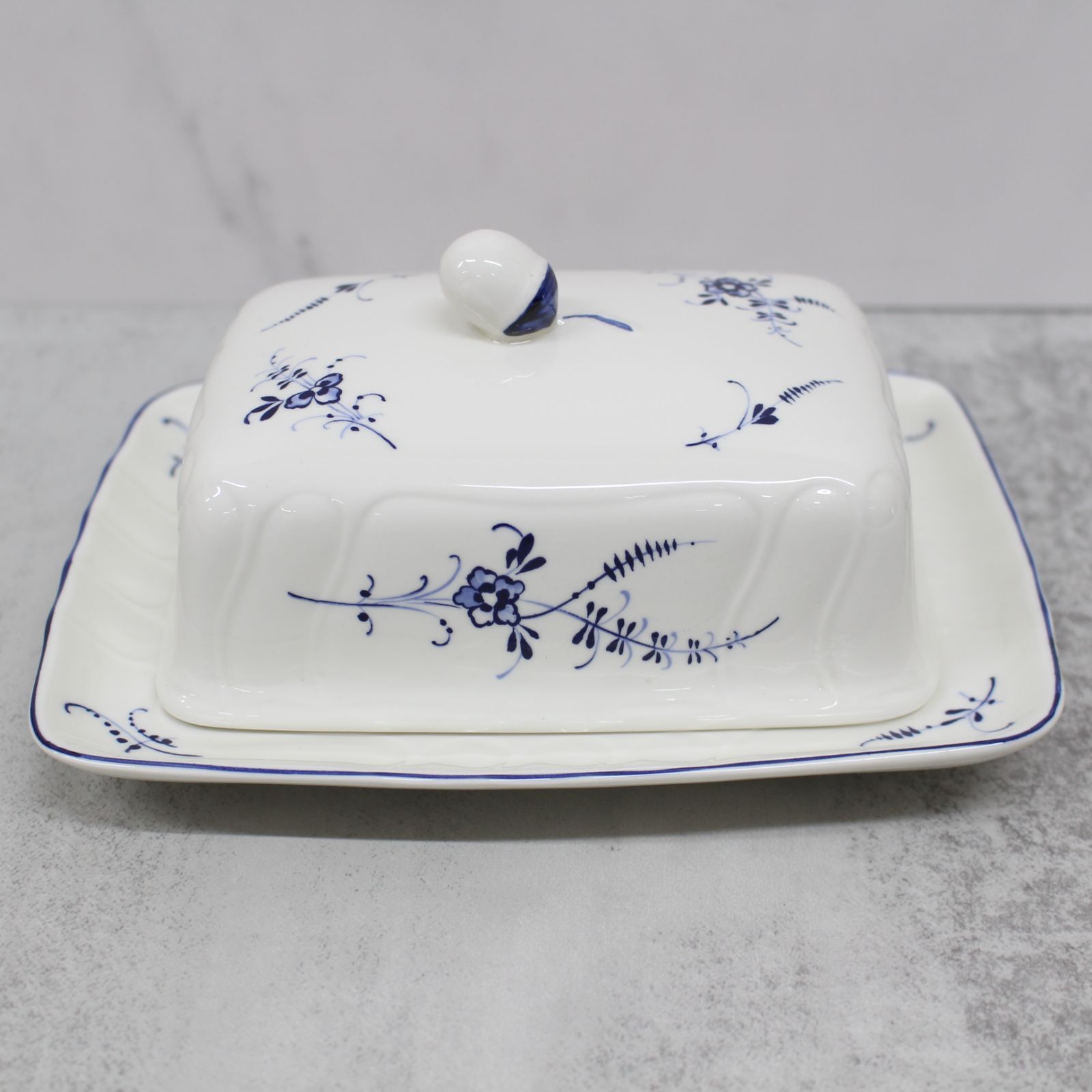 Villeroy&Boch オールドルクセンブルク バターケース 蓋付き S091)【希少】Villeroy&Boch オールドルクセンブルク バターケース