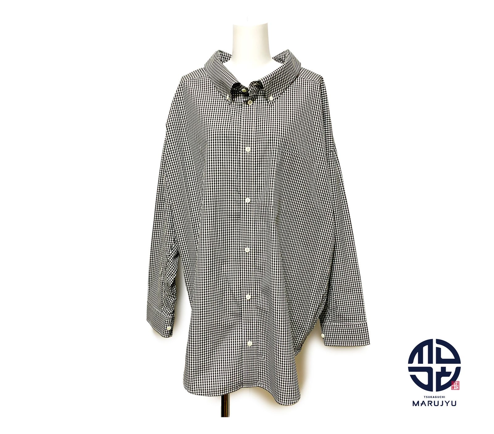 BALENCIAGA バレンシアガ バックロゴ ギンガムチェック 長袖シャツ