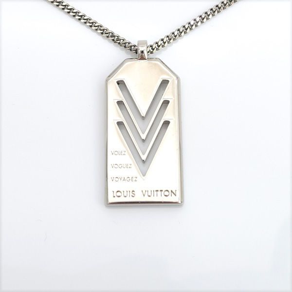 LOUIS VUITTON / ルイヴィトン ◆トリプルV VVV ネックレス シルバーカラー M00050  【ネックレス/ペンダント/トップ/アクセサリー】 ブランド【中古】