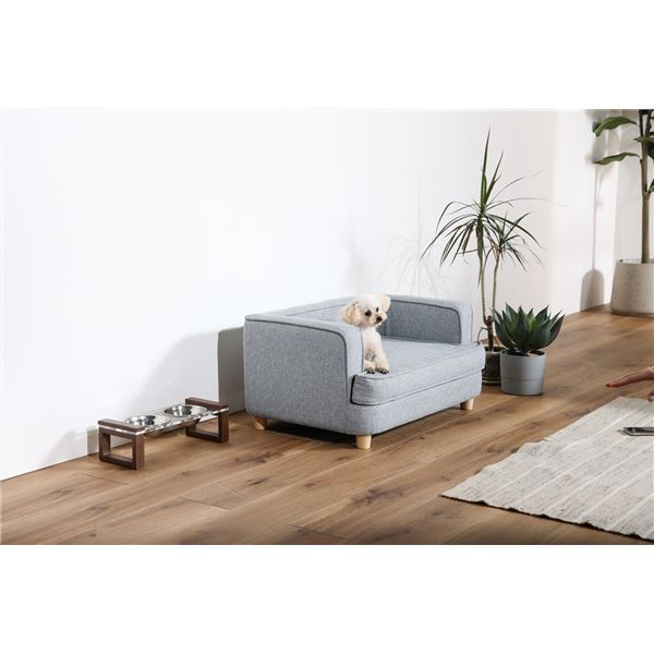 ペット用ベッド ソファ 犬用 猫用 PAUL ポール GY グレー 組立品 代引不可