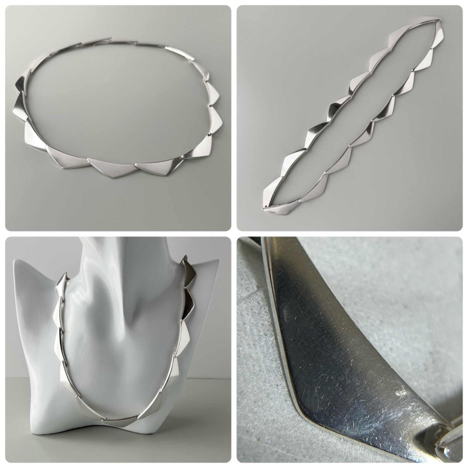 美品 16ピーク リンクネックレス ジョージジェンセン/  ジョージジェンセン チョーカー ネックレス ピーク PEAK 16リンク