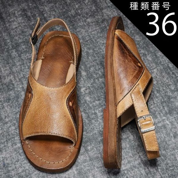 種類36 レッドブラウン|26.5cm メンズ サンダル 本革 グラディエーターサンダル 2cm クラシック おしゃれ ブラック ダークブラウン ブラウン 柔らかい 蒸れない 夏 サマー おしゃれ 22cm 23cm 27.5cm 28cm