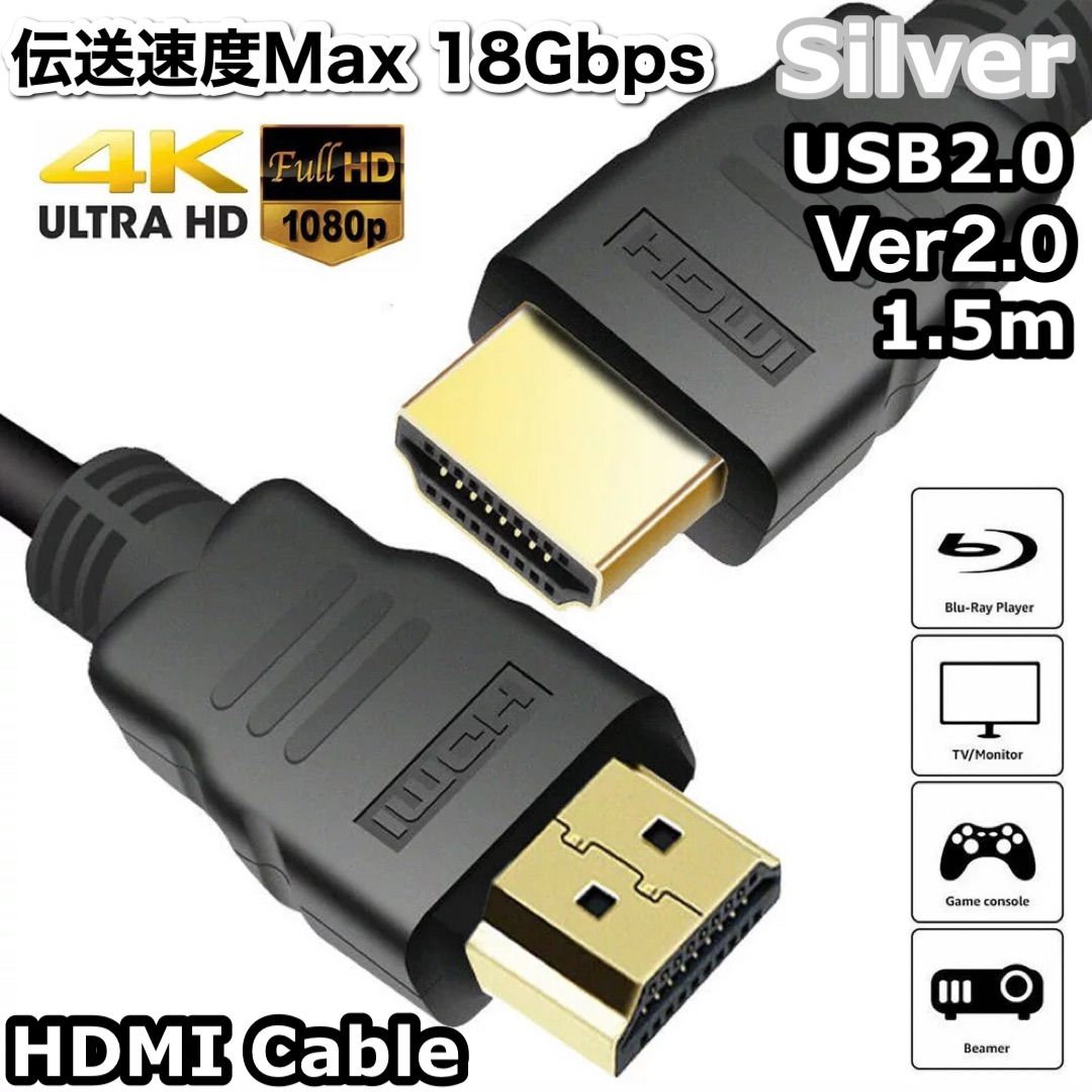 2点セット TypeC 変換アダプター HDMI 1.5m HDMIケーブル＊Switch スイッチ タイプC スマホ MacBook GALAXY  iPadPro アイパッドプロ ゲーム パソコン テレビ モニター プロジェクター USB 接続 - メルカリ