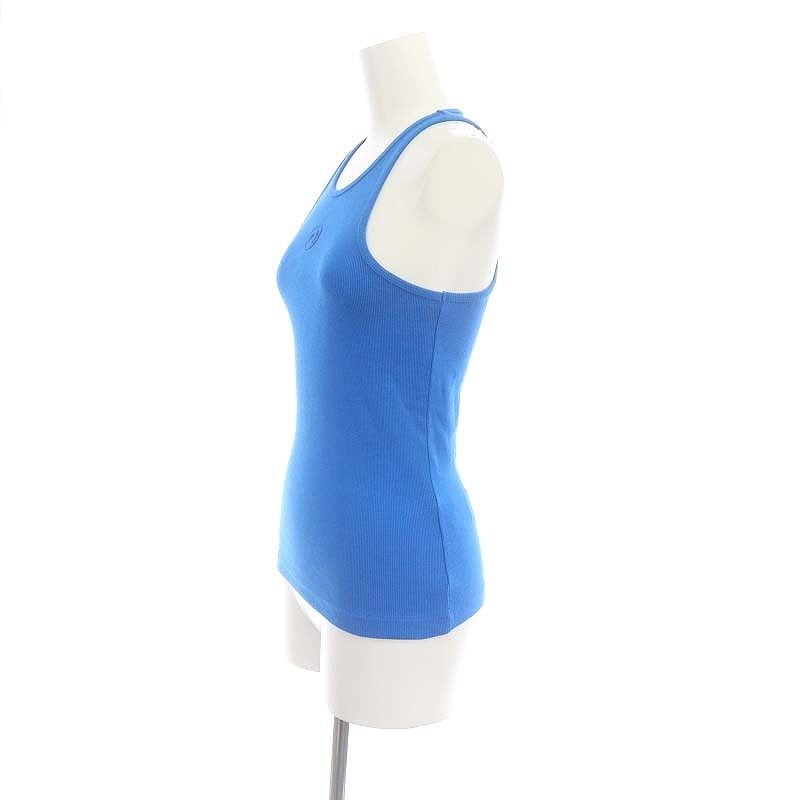  マリーンセル MARINE SERRE 24 SS Organic Cotton Rib 2 x Tank Top タンクトップ ニット ノースリーブ 青 ブルー MI OS タンクトップ トップス
