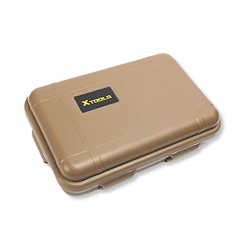 Mサイズ_カーキー Lezalic プロテクター ツール ケース (M カーキー) スポンジ付き 防水 防塵 防振 耐衝撃 (Mサイズ, カーキー)