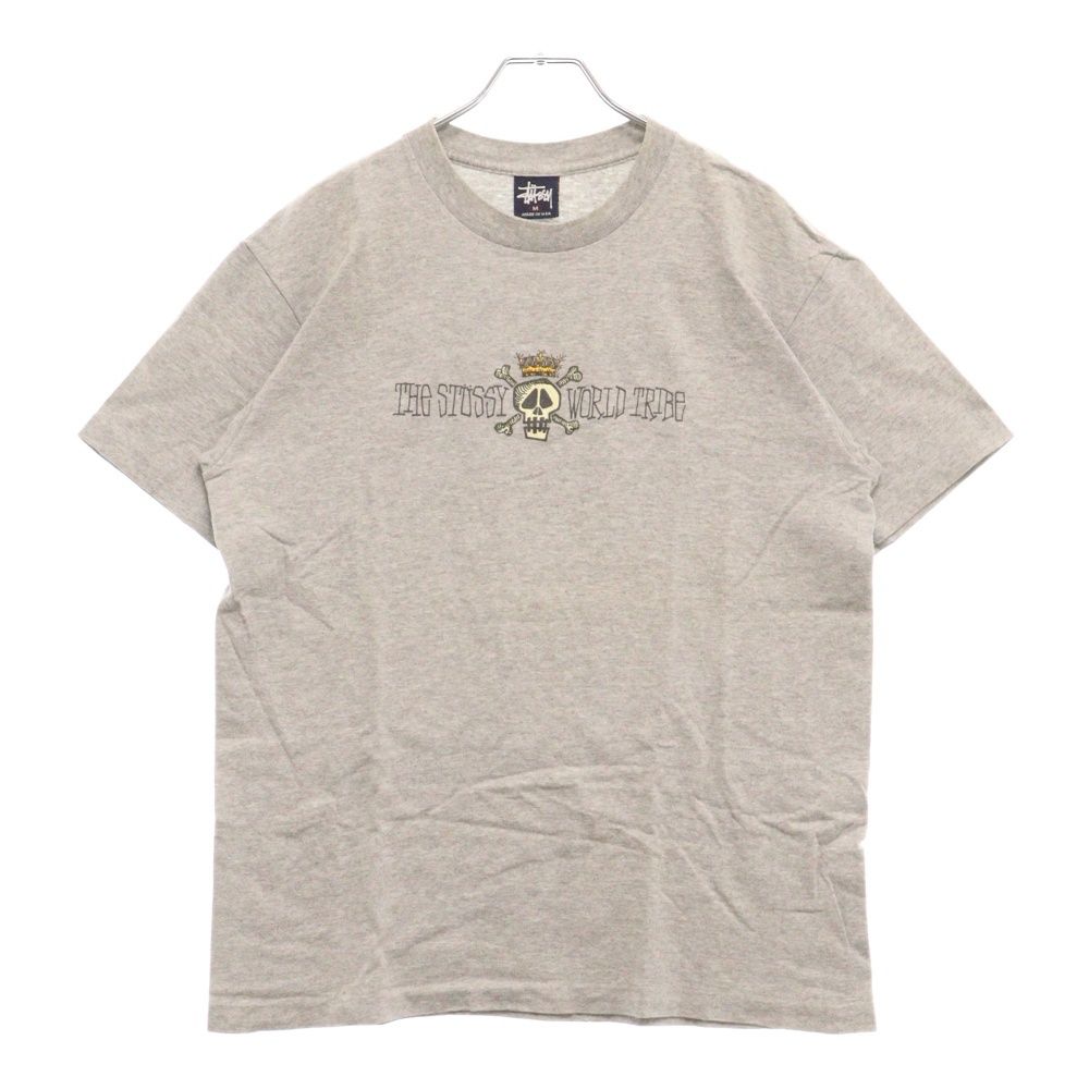 STUSSY (ステューシー) 90s OLD 紺タグ Skull World Tribe Tee スカル