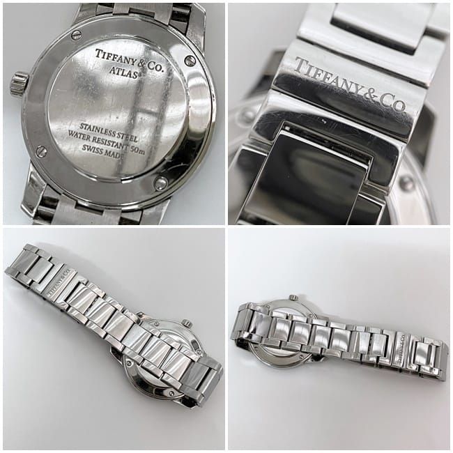 【美品・電池新品・付属品】TIFFANY&Co. アトラス ホワイト デイト ティファニー 腕時計 アトラス ドームデイト ホワイト シルバー