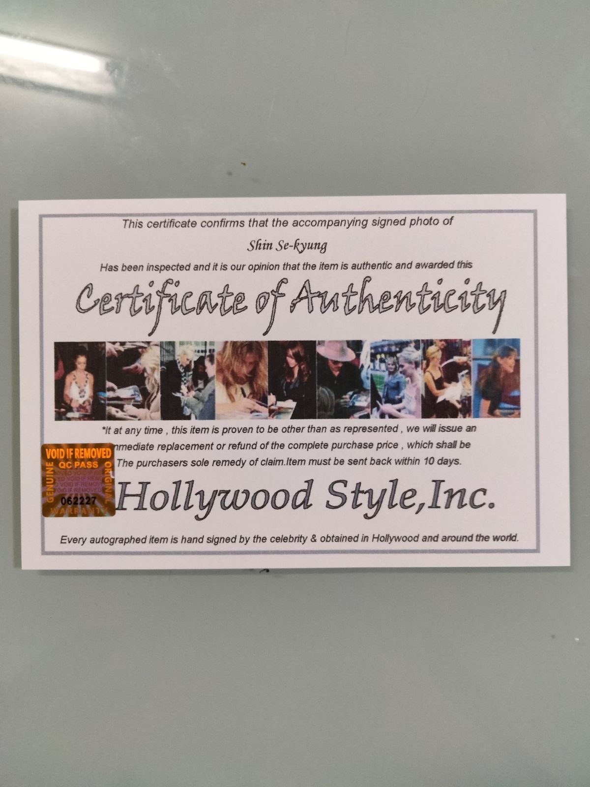 シン・セギョン直筆サイン入り2Lサイズ写真…Shin Sae-kyeong…明日に