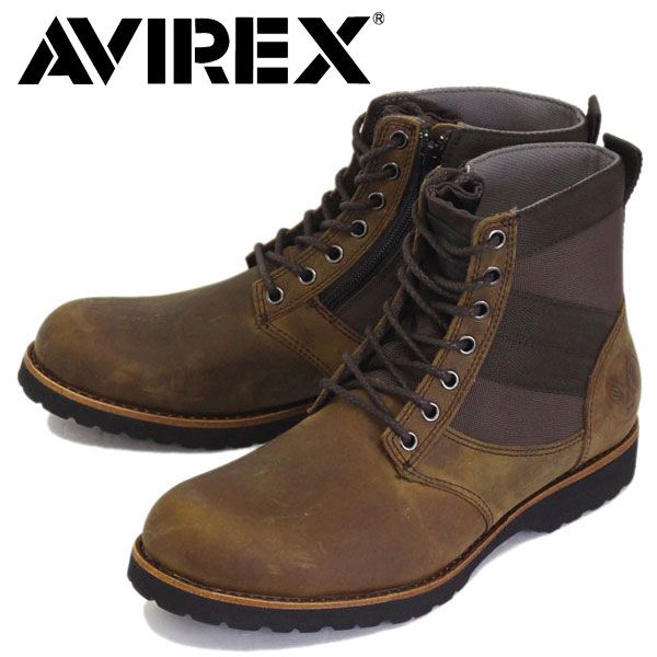 AVIREX U.S.A.(アビレックス) AV2005 VANGUARD ヴァンガード サイドジップブーツ DARK BROWN AVIREX US11-約29cm
