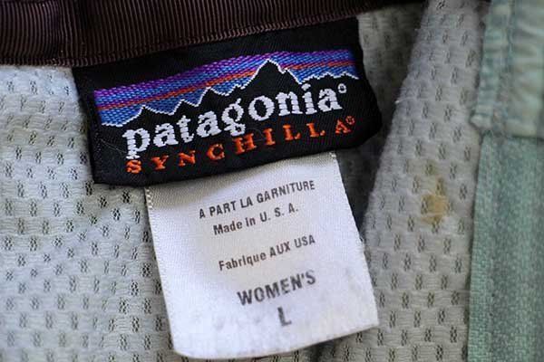 ミント系素材00s USA製 patagoniaパタゴニア レトロX シンチラフリース ジャケット ミント W-L★オールド アウトドア キャンプ パイル ボア