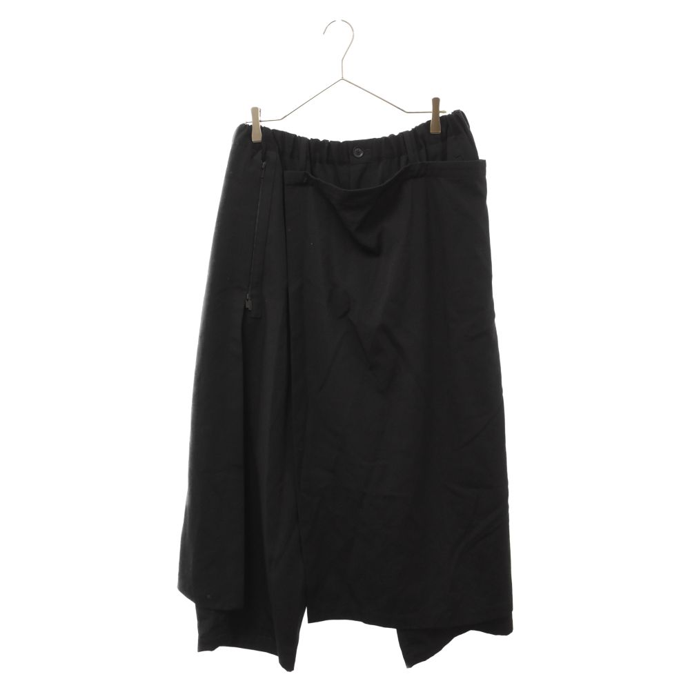 Yohji Yamamoto POUR HOMME (ヨウジヤマモト プールオム) 21AW W GABARDINE WRAP PANTS  シワギャバジンラップパンツ ブラック HX-P22-100