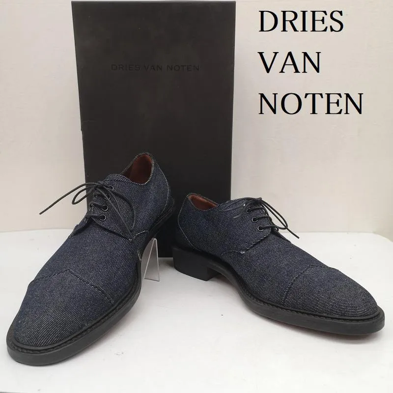 DRIES VAN NOTENモンクストラップアンティークレザーシューズ レザー
