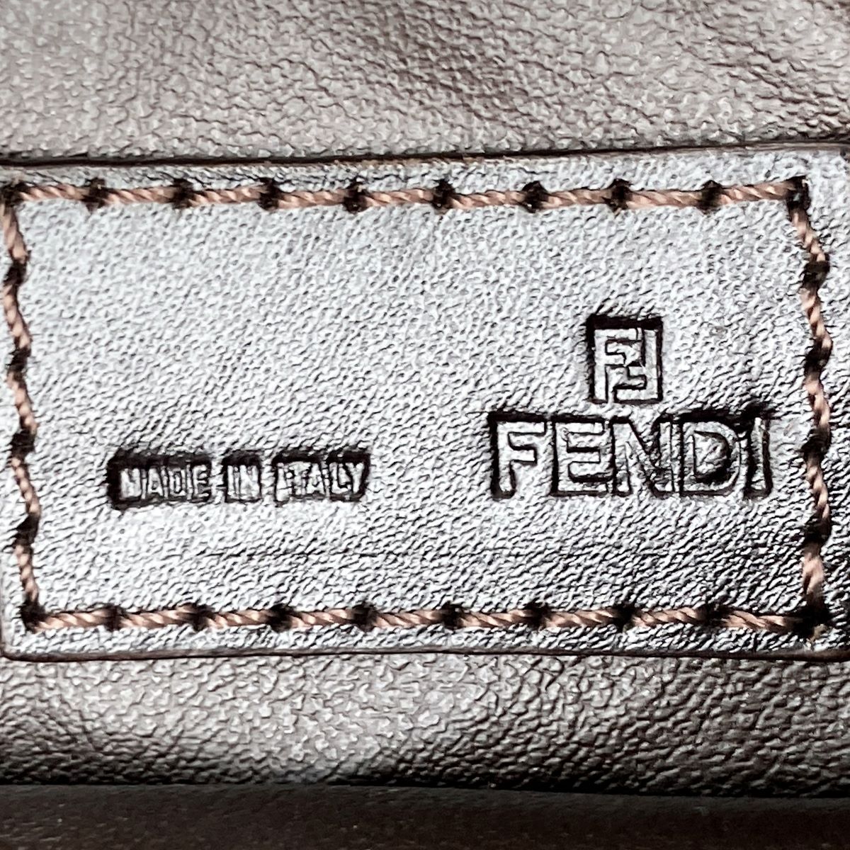 美品 FENDI フェンディ ズッキーノ ポーチ ハンドバッグ ミニバッグ 