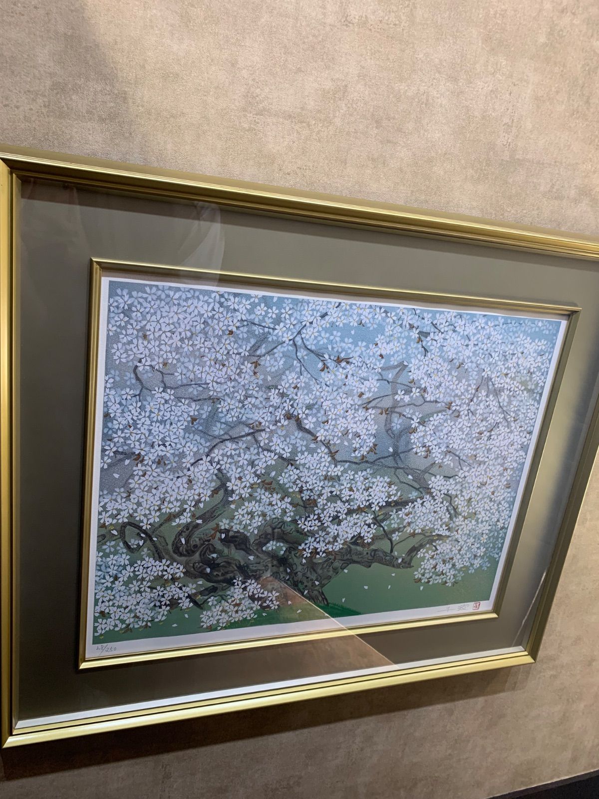 真作保証 東山魁夷 【冬映】 リトグラフ 美品 限定 250 1997年 東山