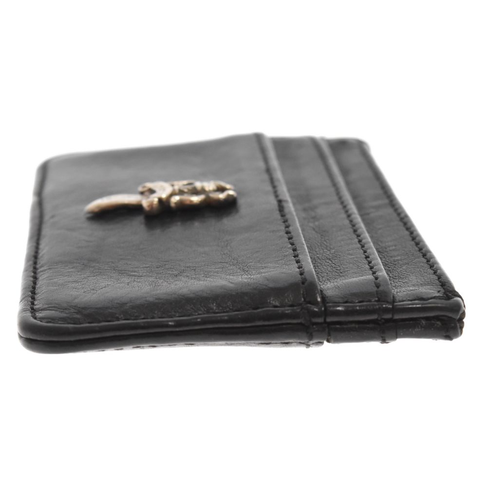 クロムハーツ  DOUBLE SIDE/ダブルサイド ダガー装飾スクロールラベル付レザーカードケース メンズ Chrome Hearts - CHROME HEARTS クロムハーツ CARD CASE DOUBLE SIDE