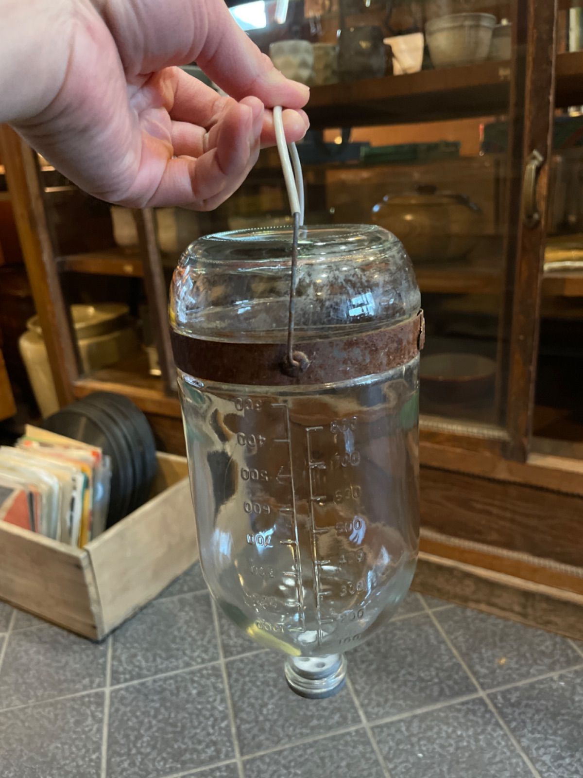 昭和レトロ. 点滴瓶 古いガラス瓶 気泡 レトロ 吊り下げ 点滴瓶 花瓶