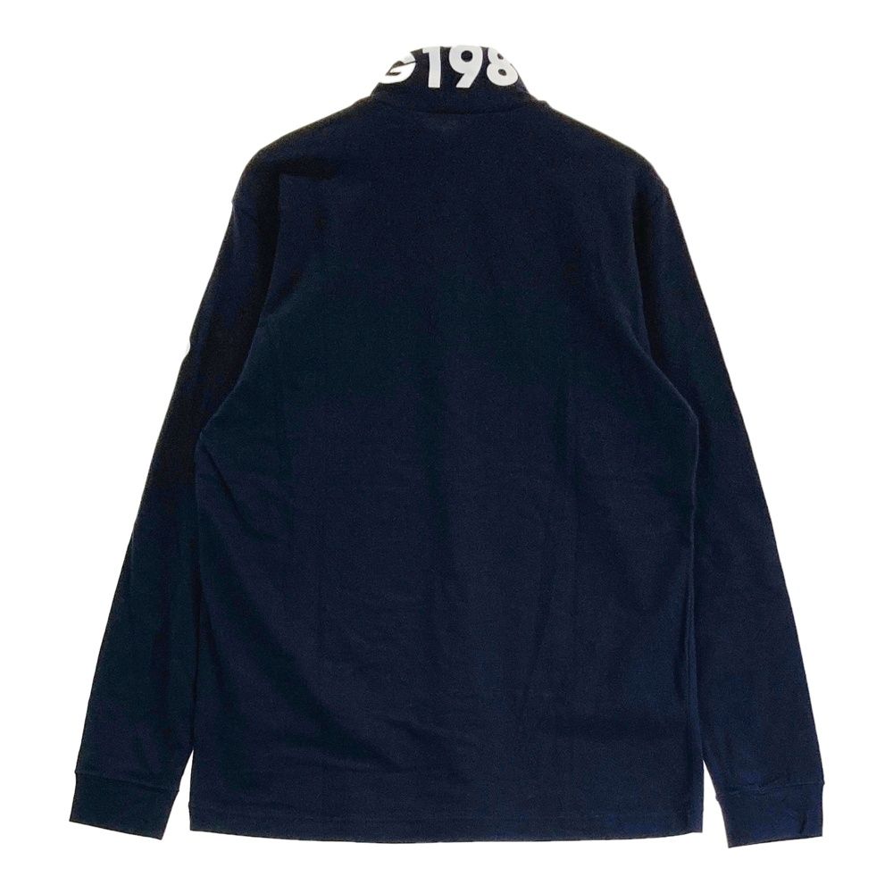 サイズ 4 PEARLY GATES パーリーゲイツ ネックプリント ハイネック長袖Tシャツ ネイビー系 240101533275 ゴルフウェア メンズ ストスト