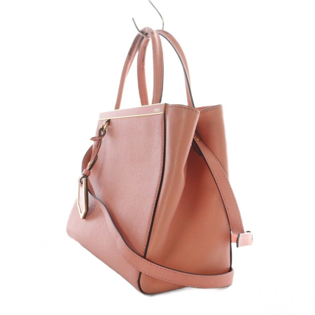 フェンディ トロワジュール ハンドバッグ 2way ショルダー レザー 薄ピンク フェンディ FENDI プチトゥージュール 2WAYバッグ ハンド