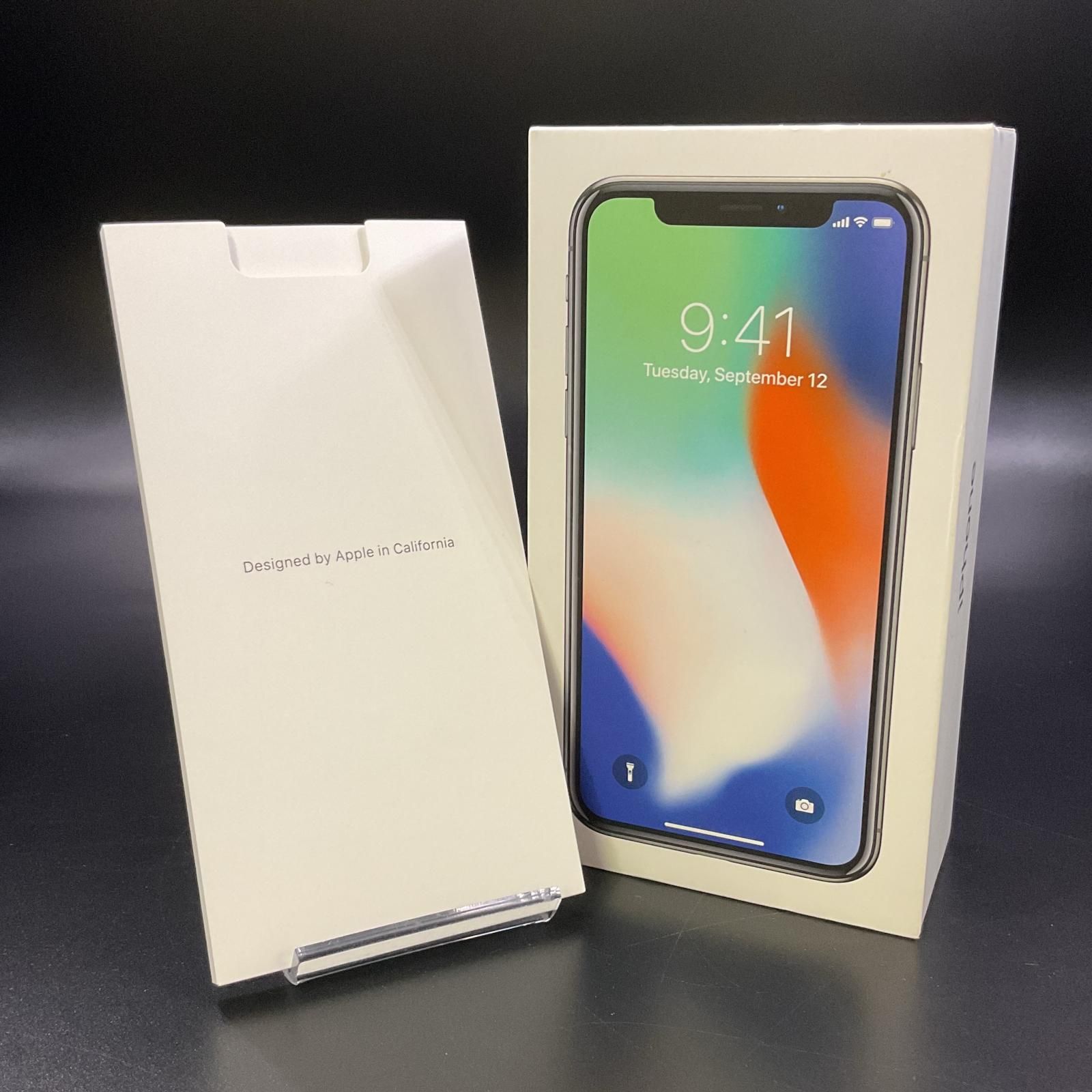 スマートフォン・携帯電話 iPhone X 64GB シルバー docomo 白ロム 動作