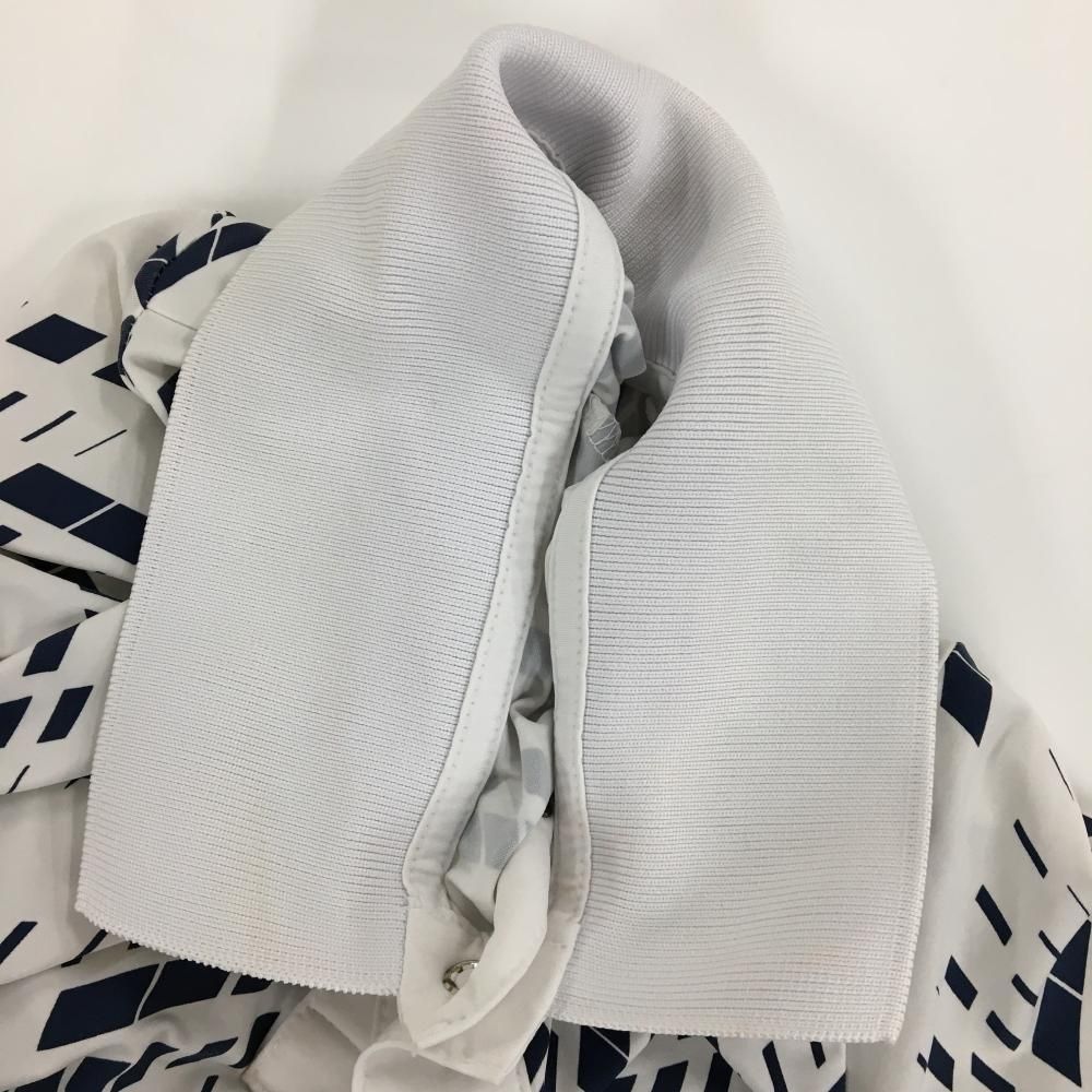 ハイドロゲンゴルフ 半袖ポロシャツ 白×ネイビー 総柄 スナップボタン