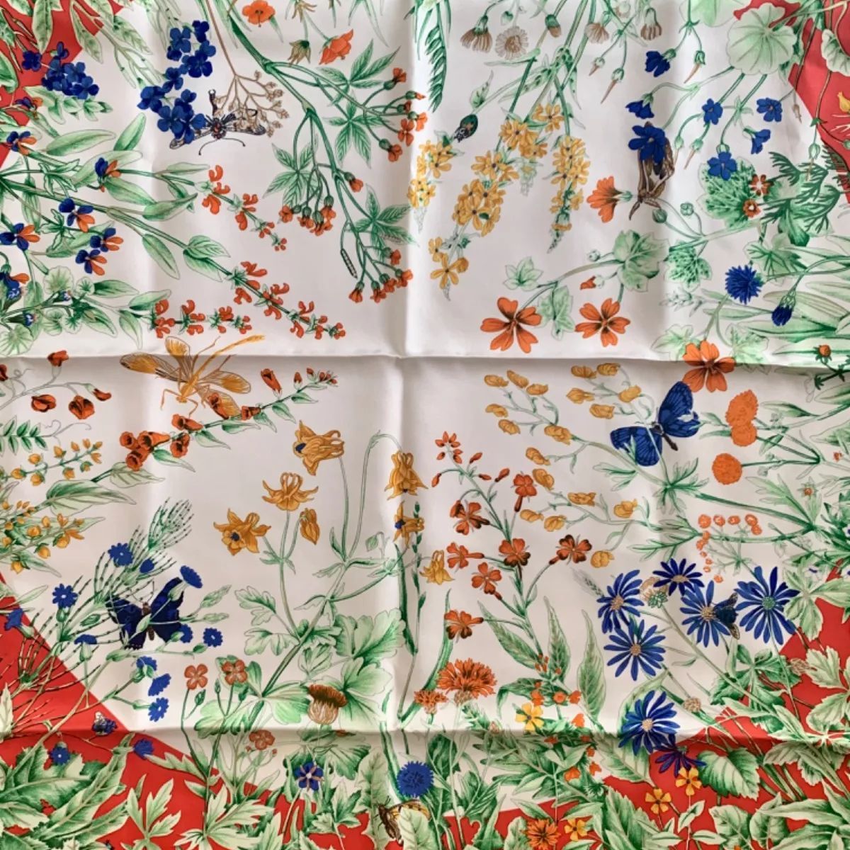 値下げ！HERMES エルメス カレ90 スカーフ LA PRAIRIE 草原 シルク100