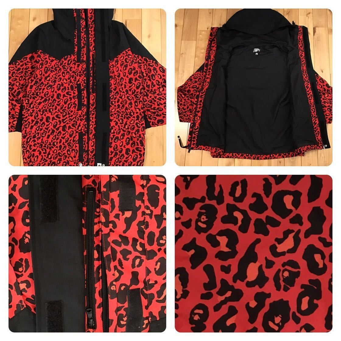 Leopard camo スノボジャケット Mサイズ a bathing ape BAPE snow board jacket エイプ ベイプ  アベイシングエイプ レオパード 迷彩