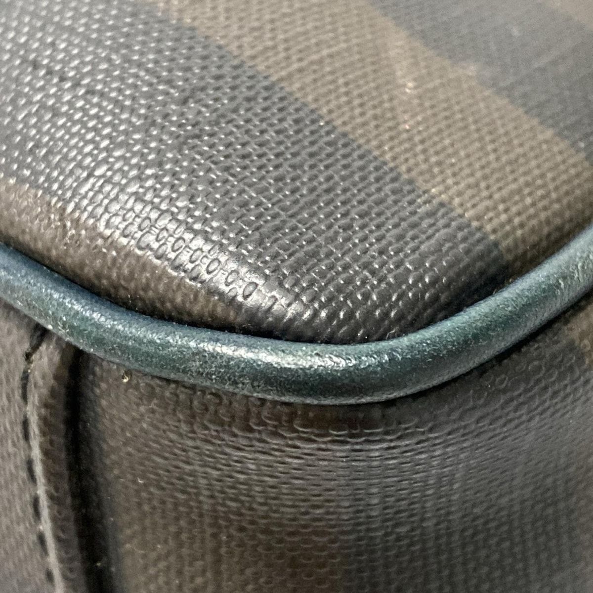 BURBERRY Burberry バーバリー ビジネスバッグ ダークブラウン×ダークグリーン×黒 チェック柄 本体ロックなし レザー DECORATOM_COM_BR