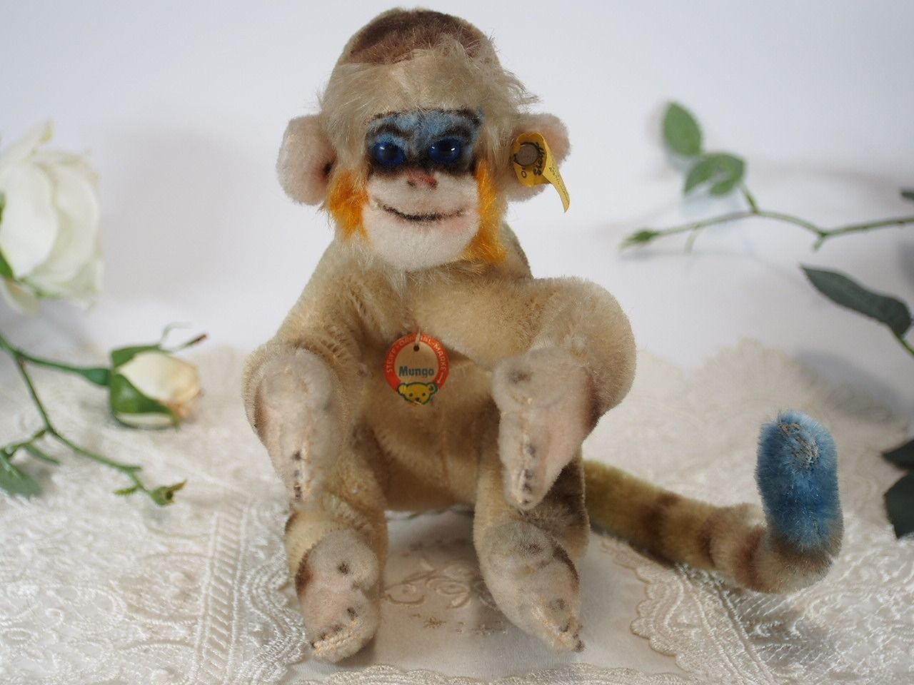 シュタイフ★Monkey Mungo 17cm★マルチカラーモンキーのMung シュタイフ☆Monkey Mungo 17cm☆マルチカラーモンキーのMung