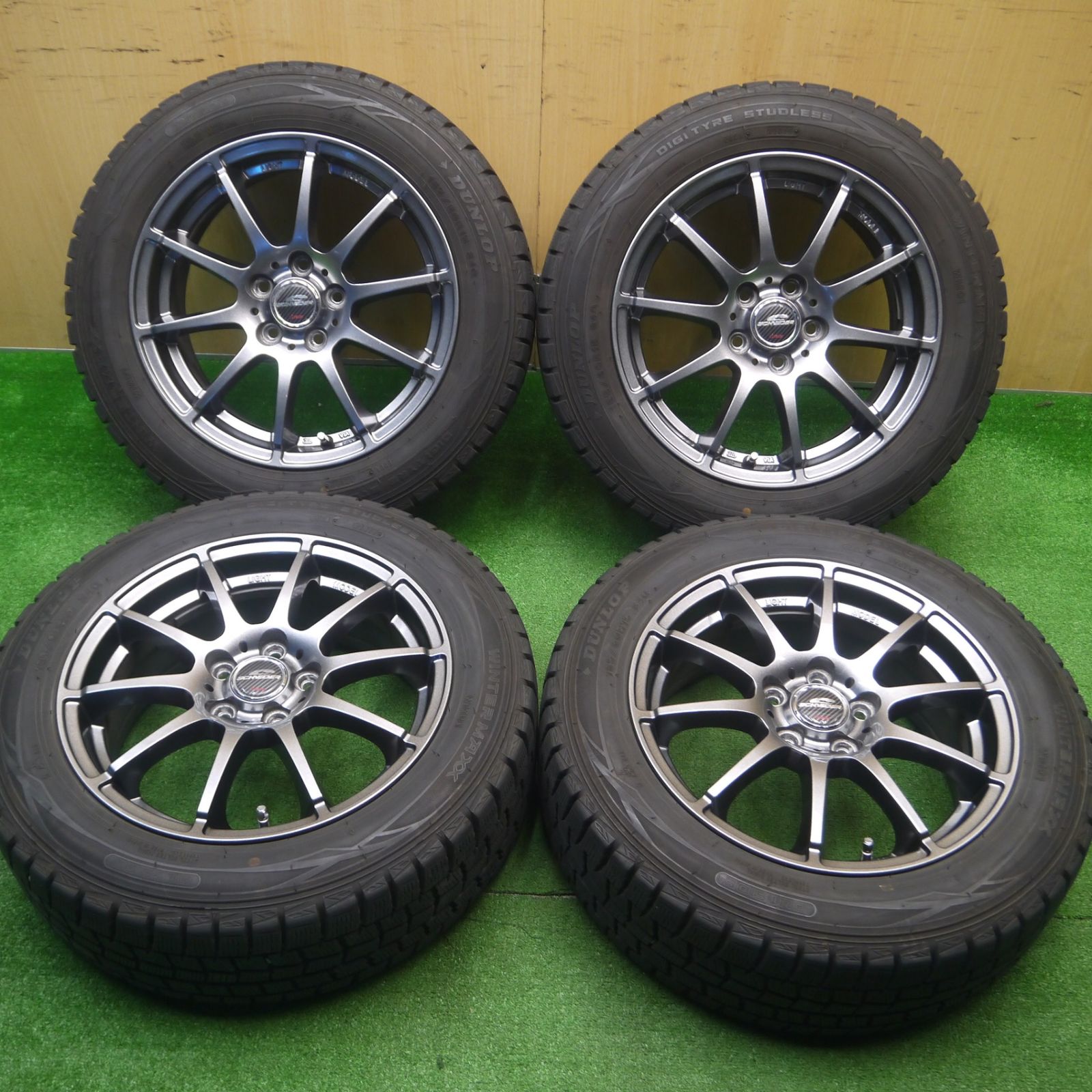 送料無料] バリ溝！キレイ！9分☆シエンタ等 185/60R15 スタッドレス ダンロップ ウインターマックス WM01 SCHNEIDER  シュナイダー PCD100/5H☆4103002Hス - メルカリ