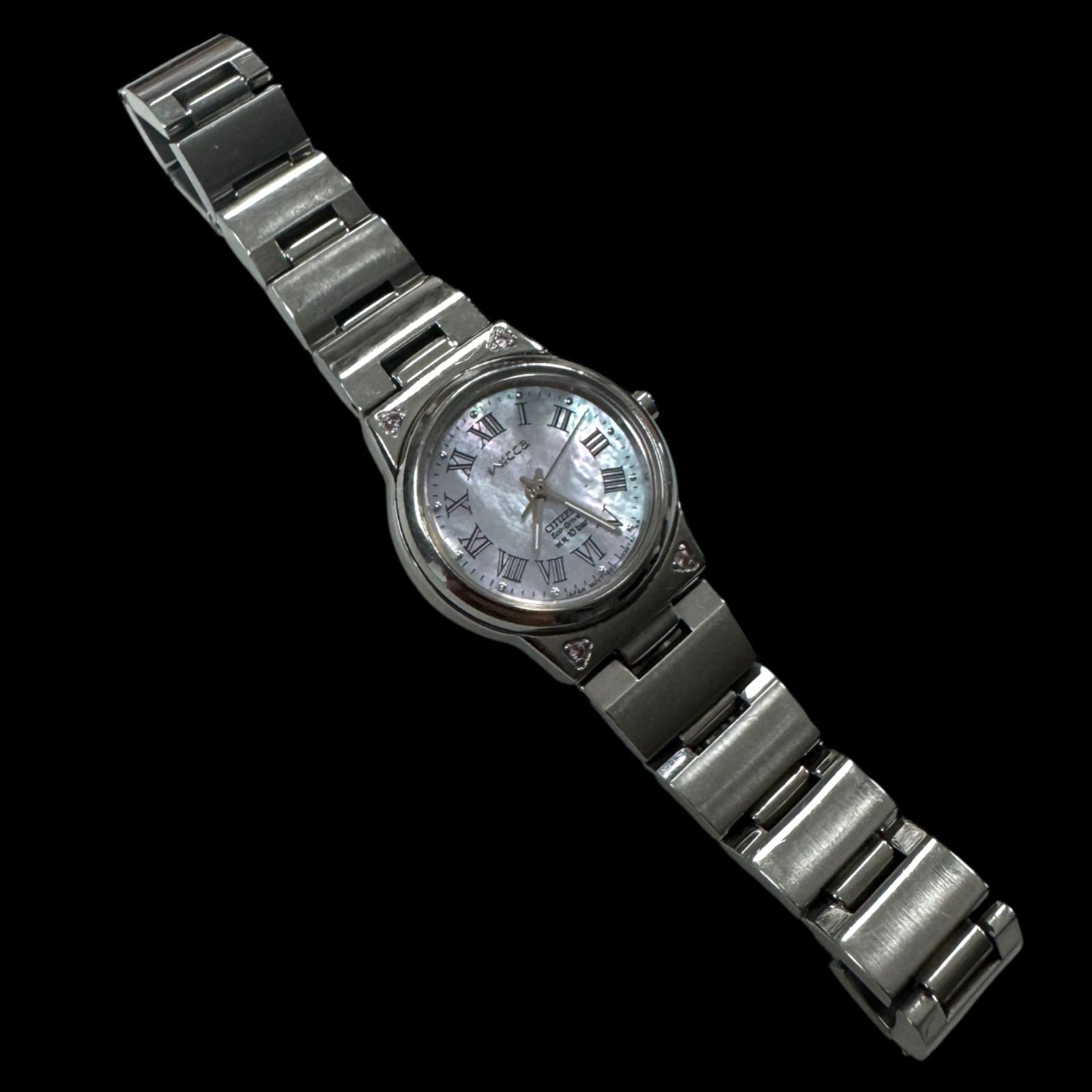 極美品 CITIZEN シチズン ウィッカ ブルー シェル 文字盤 ソーラー