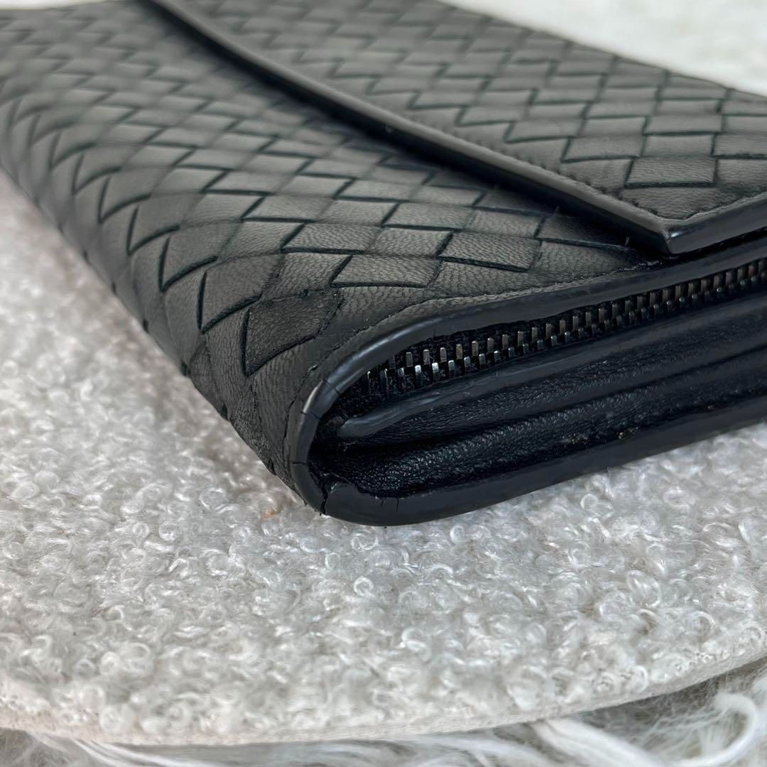 美品 BOTTEGA VENETA イントレチャート 長財布 レザー