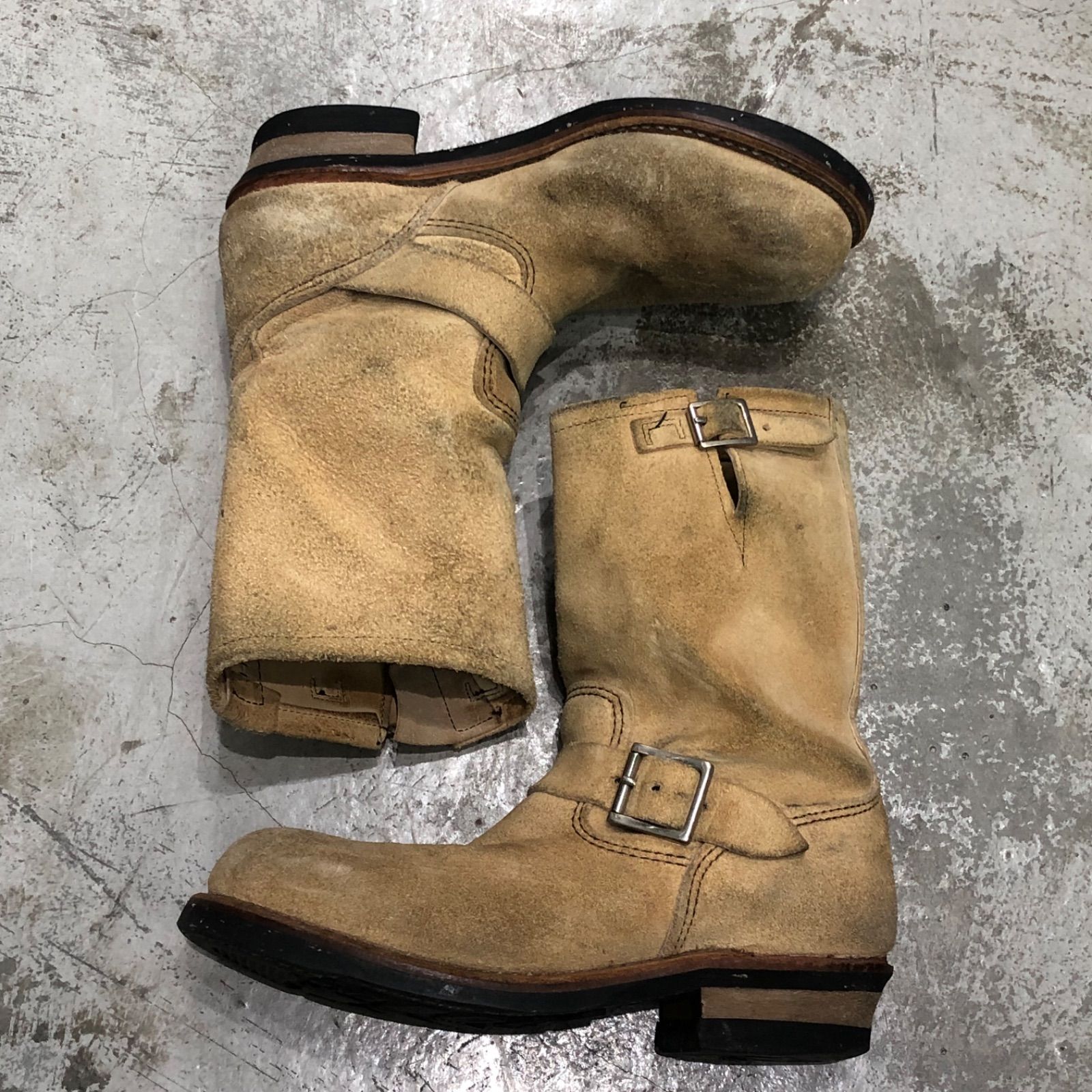RED WING スエード エンジニアブーツ レッドウィング 8268 ベージュ 9D