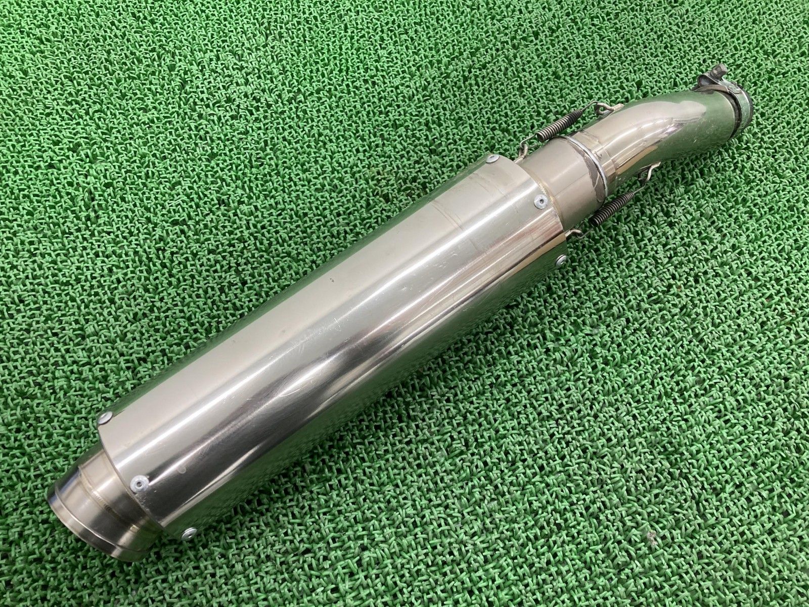 CB400SF サイレンサーマフラー 社外 バイク 部品 NC42 ステンレス スリップオン 98.4φ カスタム素材に コケキズ無し 【】 88