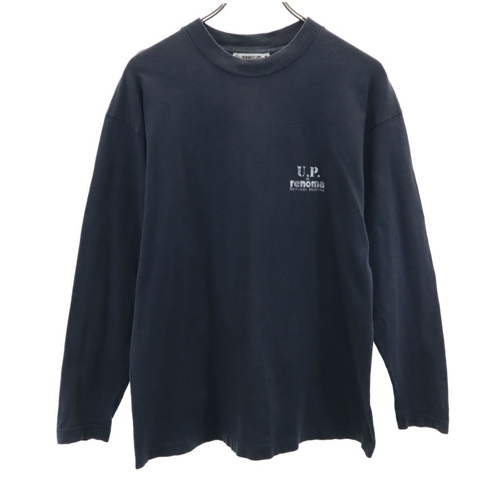 レノマ 90s フランス製 パグバックプリント 長袖 Tシャツ M ブラック 