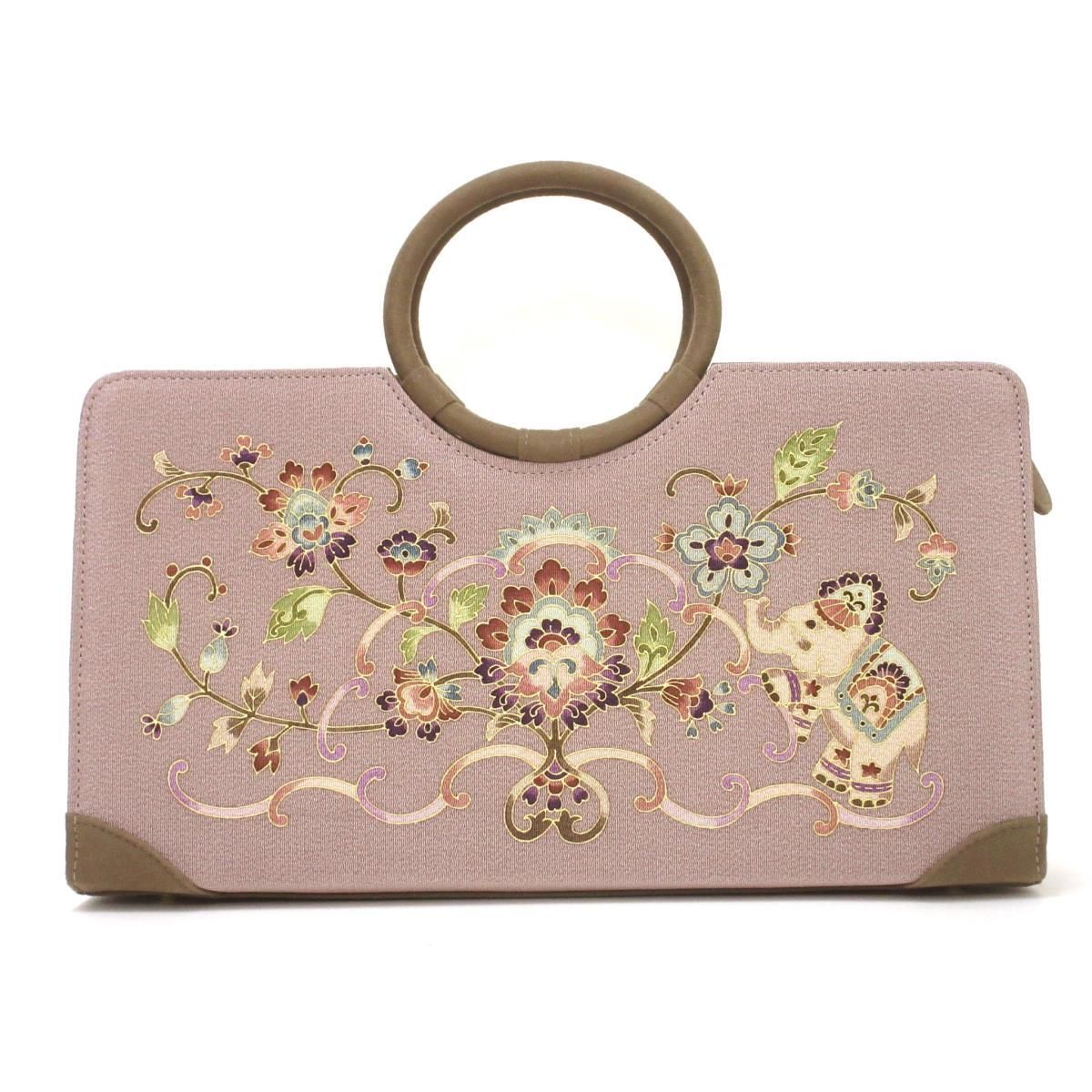 和装バッグ 岡重 岡重 花柄刺繍 和装用バッグ 和装 バッグ 岡重」の