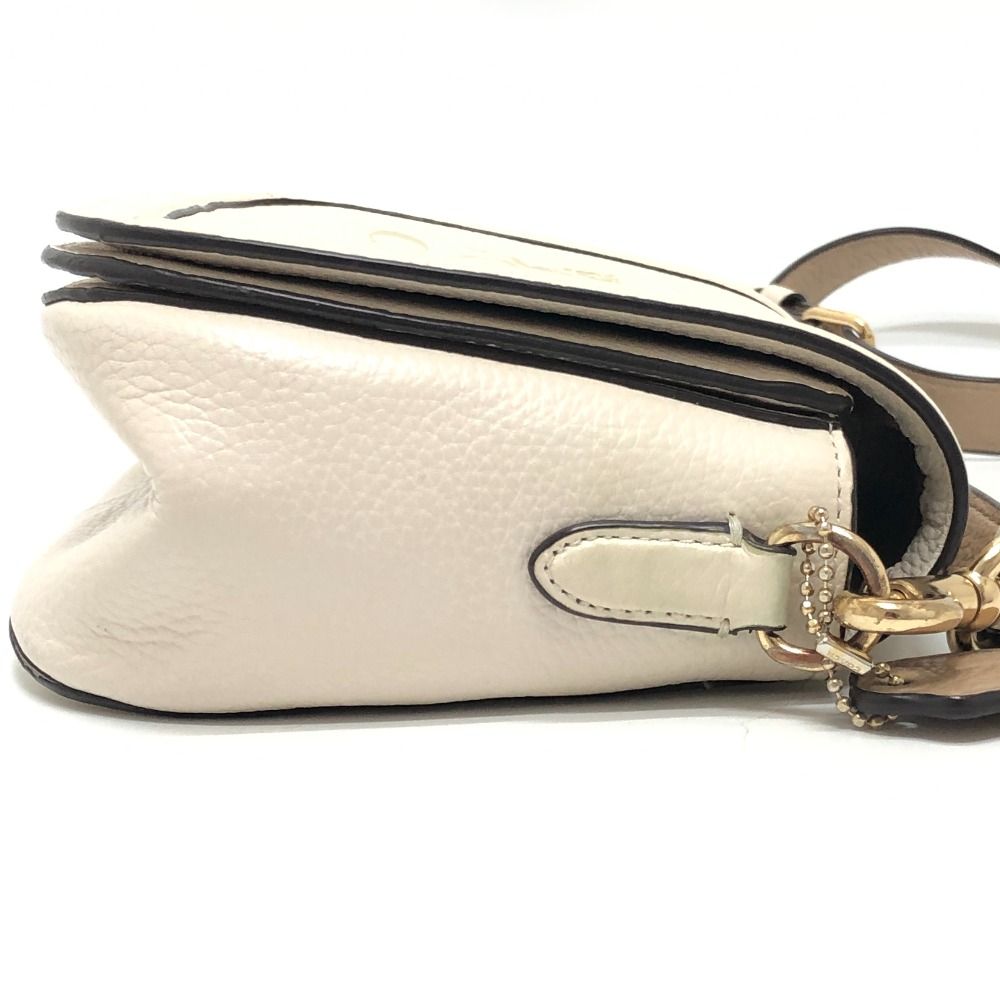 COACH コーチ ショルダーバッグ ホースアンドキャリッジ C4058 レザー ホワイト DECORATOM_COM_BR