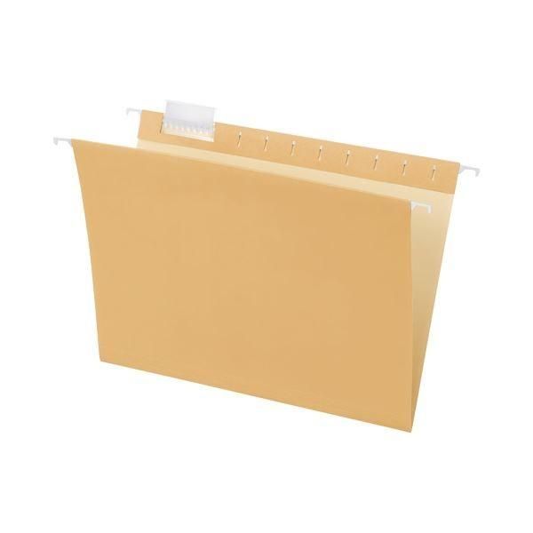 （まとめ） TANOSEE ハンギングフォルダー A4 クリーム 1パック（5冊） 〔×10セット〕