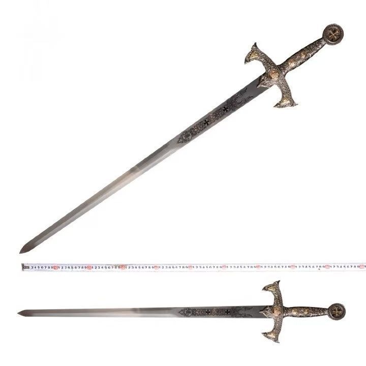 神殿騎士 十字剣 西洋古典武具ディスプレイ用 美術刀 模擬刀