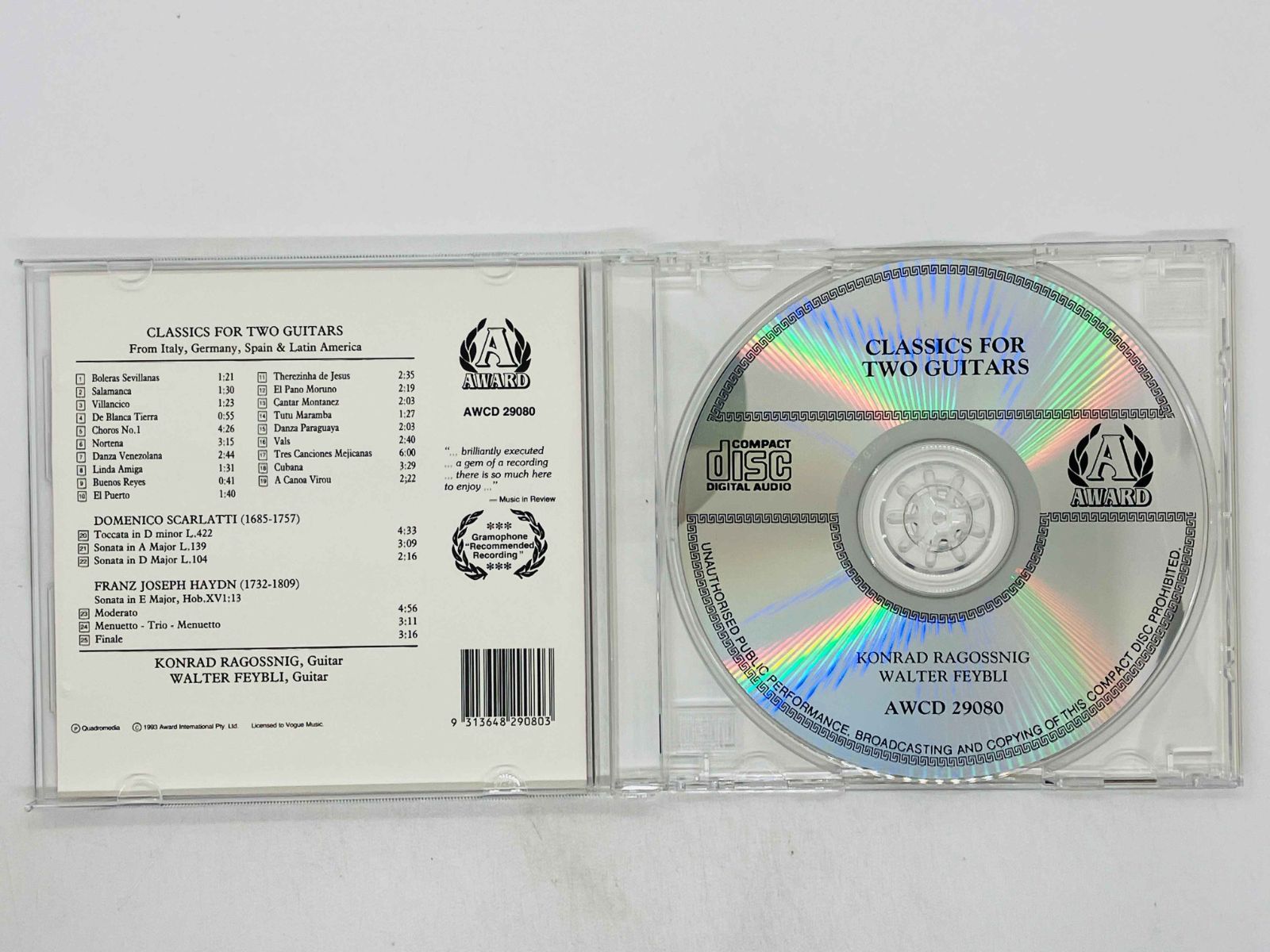 限定お買い得商品 CLASSICS CD FOR WALTER & RAGOSSNIG KONRAD / GUITARS TWO 洋楽
